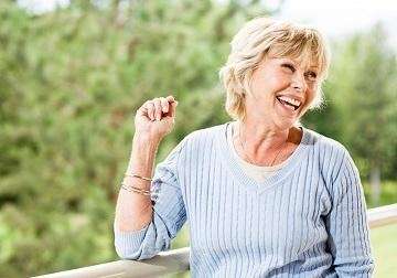 woman with dentures in Royal Palm Beach